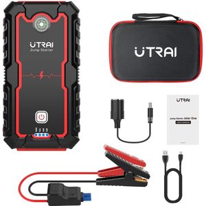 Utrai - Jumpstarter - Startkabels - Auto - Startkabels Met Powerbank - Draagbaar - LED Zaklamp - 2000A - INCL. Opbergkoffer -