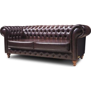 Chesterfield No Leather | 3 zits bank My Chesterfield | NAL Antiek Bruin