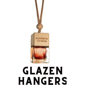 BARBERIUM AUTO GEUREN Glazen Hanger HOUTEN Dop , 7ml - VROUW - NR 35 - LIGHT BLUE