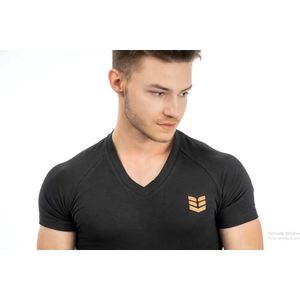 Empire Embodied - heren sportshirt - kleur:zwart - biologisch katoen - elastaan