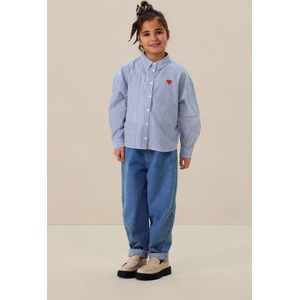 Sissy-Boy - Blauwe gestreepte blouse met hartje