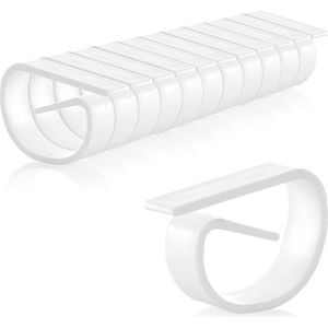 tafelkleedclips van onbreekbaar plastic in wit, tafelkleedgewicht, tafelkleedhouder gemaakt in Duitsland