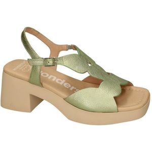 Wonders -Dames - groen licht - sandalen - maat 38