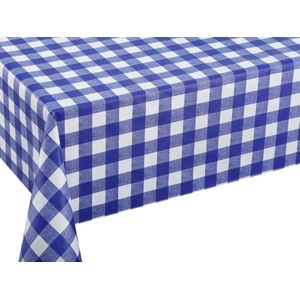 Tafelzeil/tafelkleed blauwe ruit/boerenruit 140 x 180 cm - Tuintafelkleed - Boerenbont