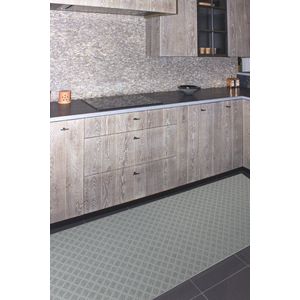 JYG Vloerkleed GERONA- Keukenloper - Keukenmat - Vinyl - beton look - 60x450cm - Veelkleurig