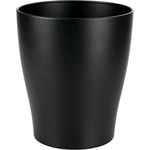 Mini vuilnisemmer zonder deksel – kleine afvalemmer (diameter 22,0 cm x 25,0 cm hoogte) in eenvoudig design – afvalbak van metaal – ca. 5 l inhoud – zwart