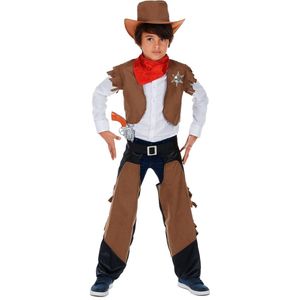 LUCIDA - Klassiek cowboykostuum voor jongens - S 110/122 (4-6 jaar)