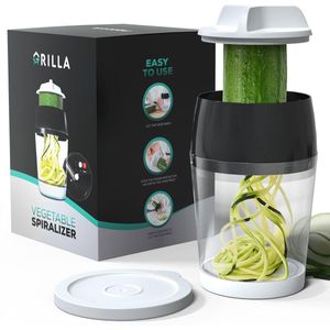 Grilla Spirelli Spiraalsnijder - Spiralizer voor Groenten – Courgette Snijder XL - Zwart