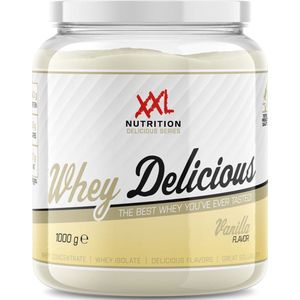 XXL Nutrition - Whey Delicious - Vanille - Wei Eiwitpoeder met BCAA & Glutamine, Proteïne poeder, Eiwit shake, Whey Protein - 450 gram