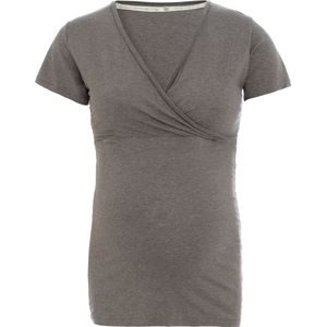 Baby's Only - Zwangerschaps T-shirt Glow Hazel Brown - Voedingstop gemaakt uit 96% viscose en 4% elastaan - Shirt met borstvoedingsfunctie - L