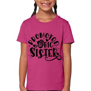 Grote zus - Kinder T-shirt - Roze - Maat 122 /128 - T-shirt leeftijd 7 tot 8 jaar - Grappige teksten - geboorte Cadeau - T-Shirt cadeau - Quotes - verjaardag - geboorte - zwangerschap - ik word grote zus