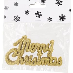 Cosy & Trendy Kerstornamenten - Merry Christmas - 24x stuks - goud - 10 cm - kunststof