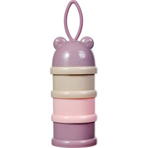 Melkpoeder toren - Roze - 3 lagen -Melkpoeder doseerdoosjes - Babypoeder bewaarbakjes - Reisbox - Dispenser - Poedertoren