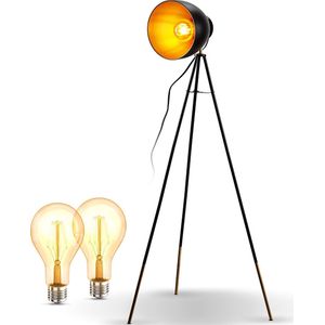 B.K.Licht - Staande lamp incl. 2x filament lichtbronnen - 2.200K - A75