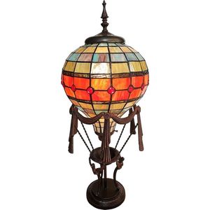 LumiLamp Tiffany Tafellamp 31x31x71 cm Oranje Glas Tiffany Lampen