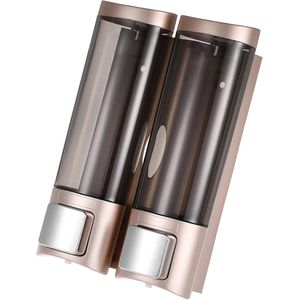 Zeepdispenser Set 200ml x2 - Handmatige Zeepverdeler Wandmontage - Shampoo & Douchegel Dispenser - Handdesinfectie Houder - Voor Badkamer Toilet Hotel