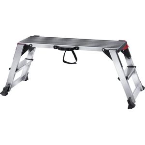 Aluminium Werkkruk - 200KG - Stevig - Opstapje - Krukje - Opklapbare - Zilver