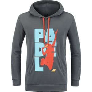 Babolat padel hoodie / sweater - grijs/blauw/oranje - maat XXL