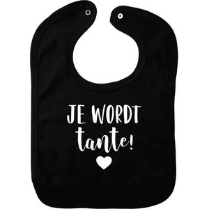 Zwart baby slabbetje met de tekst 'Je wordt tante!' - Zwangerschap aankondiging - Pregnancy announcement - Geboorte - Zwanger - Pregnant - In verwachting