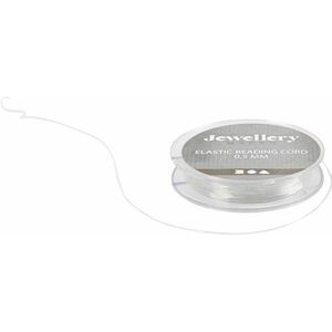 Elastisch Draad - Sterk Sieraden Koord - DIY Kettingen, Armbanden & Creatieve Projecten - Transparant Stretch Koord - 10 Meter Rol - Dikte 0,5 mm - Set van 1 Stuk