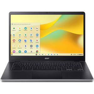 Acer Chromebook 314 C936T-TCO-C476 Intel® N N100 35,6 cm (14"") Touchscreen Full HD 8 GB LPDDR5-SDRAM 64 GB eMMC Wi-Fi 6E (802.11ax) ChromeOS Nederlands Zwart