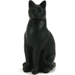 Cozy Cat Zwart Zittend - Katten Asbeeld Dieren Urn Voor Uw Geliefde Poes Kat 0,41 L