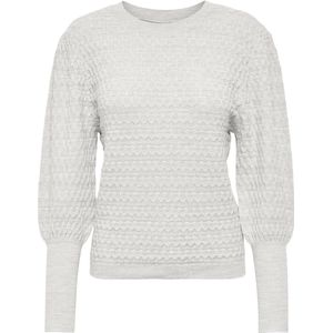 ONLY ONLFAYE LIFE LS O-NECK CS KNT Dames Trui - Cloud Dancer
