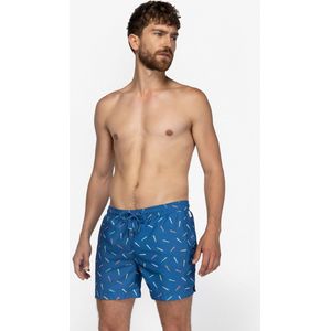 A-dam Piet - Zwembroek - Boxershort - Zwemshort - Gemaakt van Gerecyclede Flessen - Vegan - Heren - Mannen - Blauw - S