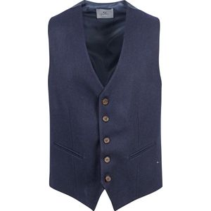 Suitable - Gilet Tweed Navy - Heren - Maat 48 - Modern-fit