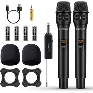 Dubbele draadloze zingende microfoon set - Professionele handmicrofoon voor DJ zingen - Karaoke bruiloft spraak vergadering