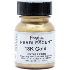 Angelus Leather Acrylic Paint - textielverf voor leren stoffen - acrylbasis - 29,5ml - Parelmoer Goud