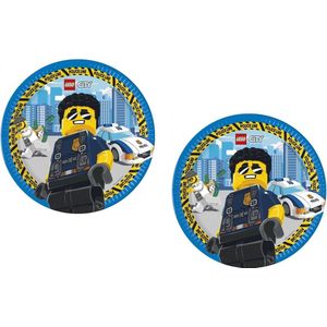 Lego - Lego City - Feestpakket - Verjaardag - Versiering - Kinderfeest - Party bordjes - Feestbordjes - Bordjes - 16 Stuks - Karton - Wegwerp.
