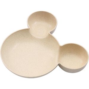 Mickey Mouse Kinderservies-Baby Bord-Kinderbordje-Duurzaam-Eco Friendly-Tarwe- Beige