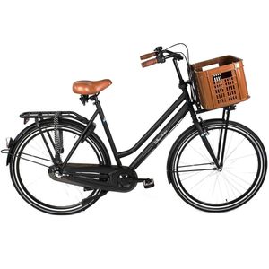 Wheelerz transportfiets 28 inch 50 cm matzwart | inclusief krat