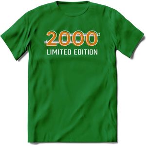 2000 Limited Edition T-Shirt | Goud - Zilver | Grappig Verjaardag en Feest Cadeau Shirt | Dames - Heren - Unisex | Tshirt Kleding Kado | - Donker Groen - XL