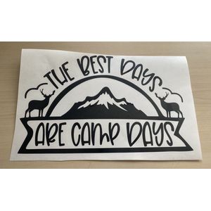 the best days are camp day,s sticker autosticker raamsticker camper sticker carvan sticker 26x16zwart