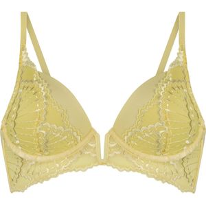 Hunkemöller Dames Lingerie Voorgevormde longline beugel bh Sali - Geel - maat B70