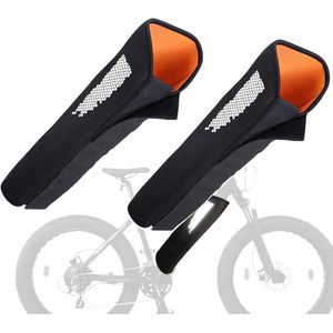 2 stuks e-bike accubeschermhoes, e-bike accuafdekking voor buisomvang van 28-32 cm, stofdicht, waterdicht, verlengt de levensduur van de accu (reflecterend)