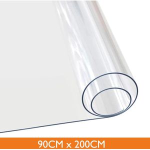 Simple Fix - Tafelzeil - Tafelbeschermer - Tafelzeil Transparant - Tafelkleed Plastic - 90cm x 200cm - 2mm dikte