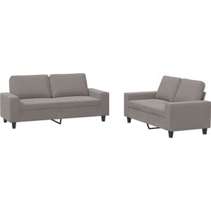 vidaXL-2-delige-Loungeset-stof-taupe