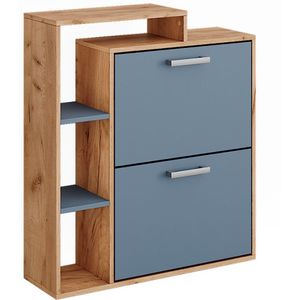Vicco Orlando Schoenenkast – 80 x 90 cm Goldkraft eik/blauw
