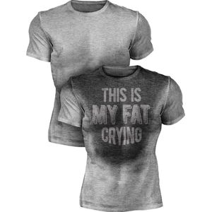 Motiverend Training Workout T-Shirt | Zweet geactiveerd | This is My Fat Crying | M