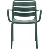 Vente-unique Set van 2 opstapelbare tuinstoelen van polypropyleen - Spargroen - MOAH van MYLIA L 60 cm x H 81 cm x D 56.5 cm