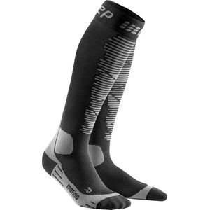 CEP Ski Merino compressiesokken (zwart/antraciet)-Vrouw-Maat II: 25 - 31 cm