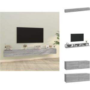 vidaXL Klassieke Televisiekastenset - Grijs Sonoma Eiken - 100 x 30 x 30 cm - 3 x tv-meubel - Kast