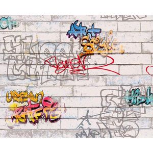 GRAFFITI BEHANGPAPIER | Kinderkamer - meerkleurig wit - A.S. Création Boys & Girls 6