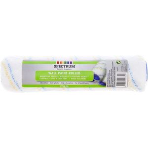 Muurverfroller - 25 x 7 cm - Wit - Geschikt voor alle verfsoorten - Anti splatter -  Wall paint roller