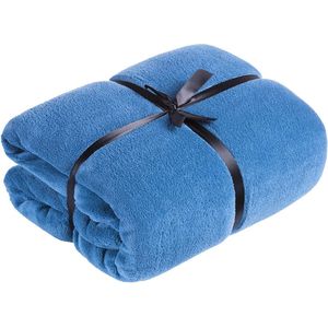 Feluna knuffeldeken XXL microvezel deken sprei woondeken met kasjmier touch 220 x 200 cm (Petrol blauw)