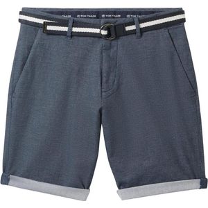 Tom Tailor Broek Slim Chino Shorts Met Riem 1040224xx10 35165 Mannen Maat - W33