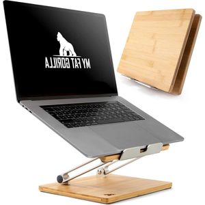 Laptop Standaard Ergonomisch Bamboe - Stands Apple - Bureau Accessoires - Desk Accessories